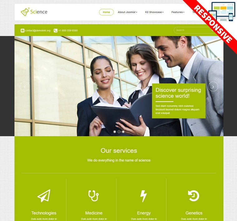 Bestaddon Science -joomla Template