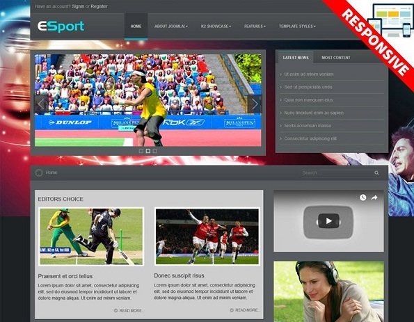 Bestaddon Sport - Joomla Template