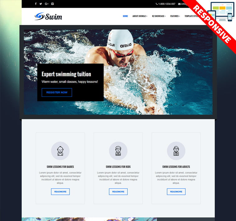Bestaddon Swim - Joomla Templates