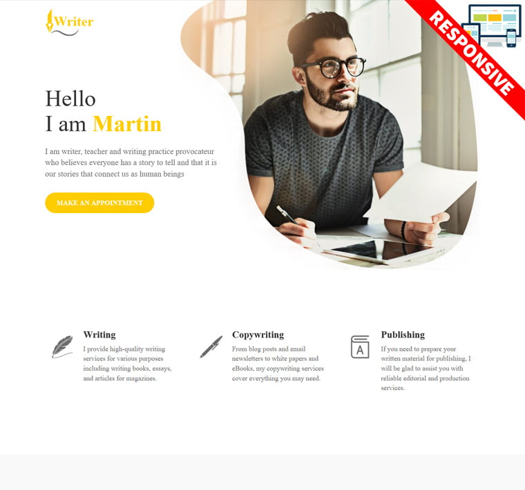 Bestaddon Writer - Joomla Templates