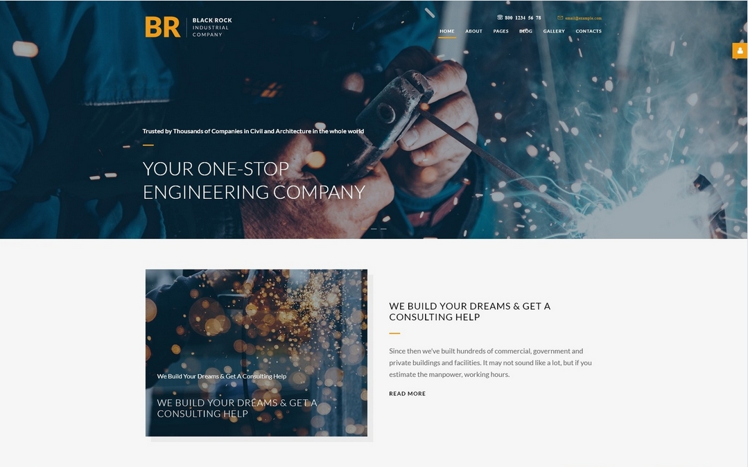 Br - Industrial Company Professional Parallax Joomla Template