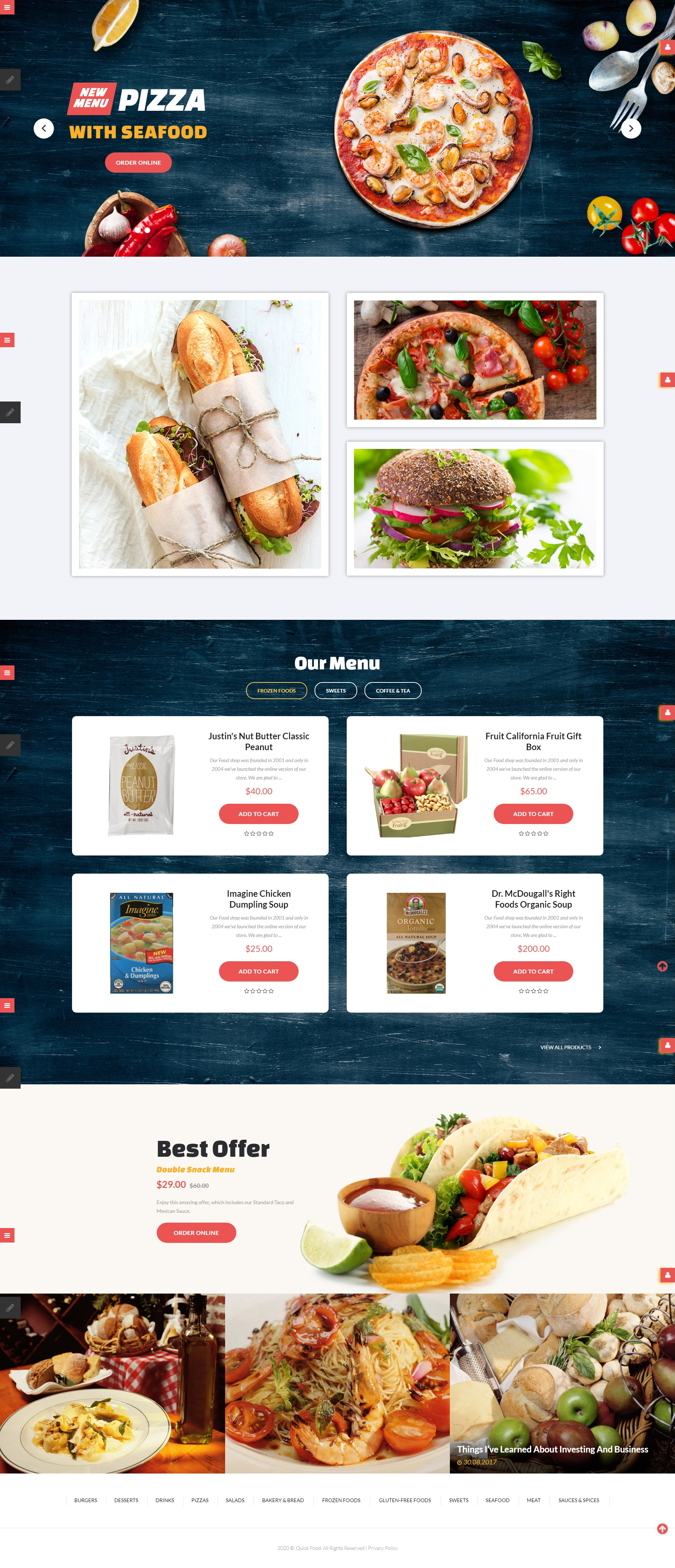 Cafe & Restaurant - Joomla Template