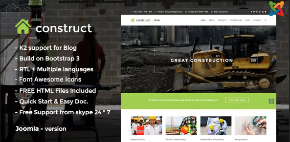 Construct - Construction Joomla Template