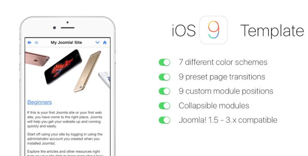 Cupertino Mobile Joomla! Template