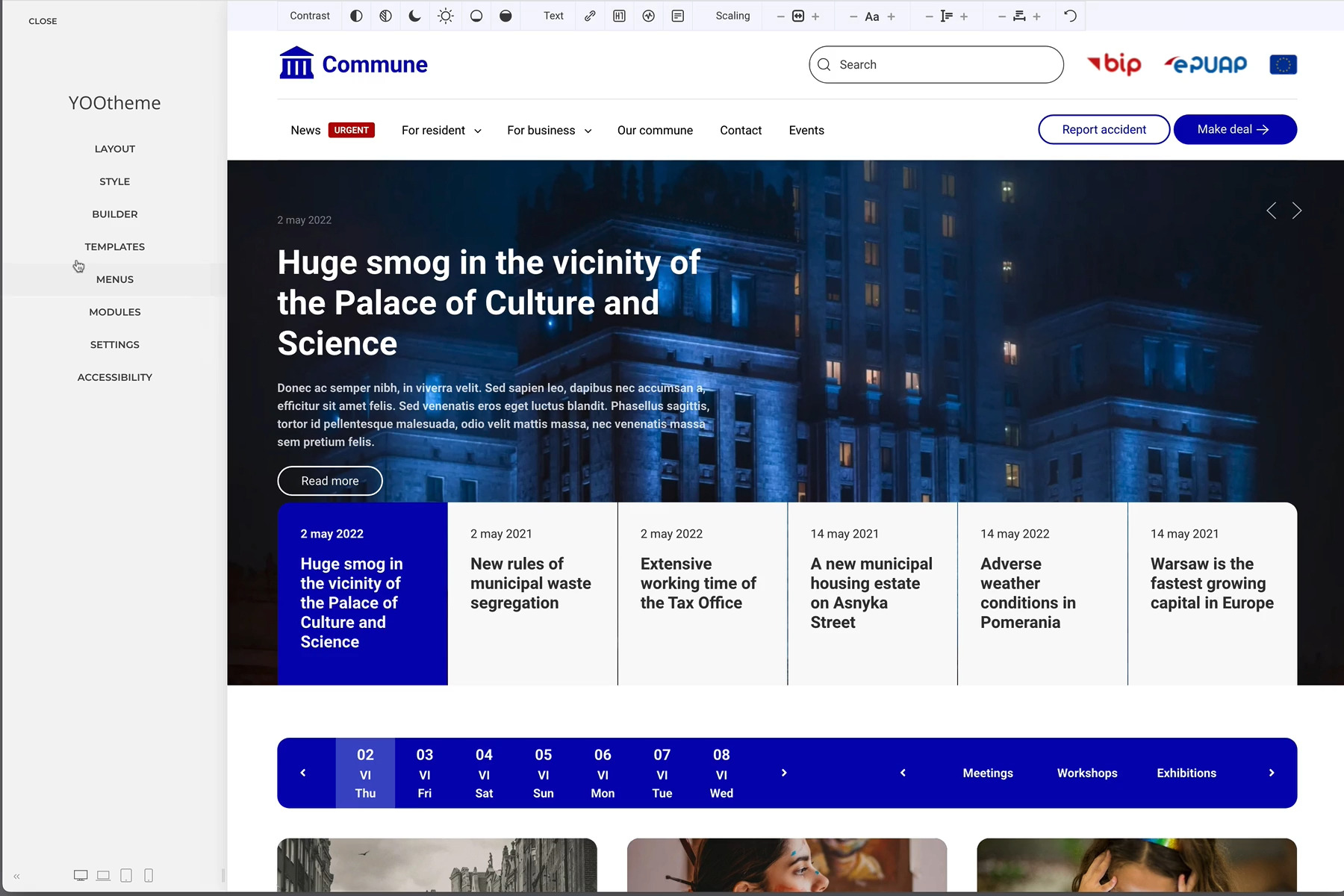 Dj-commune Wcag Template For Joomla 4 Yootheme