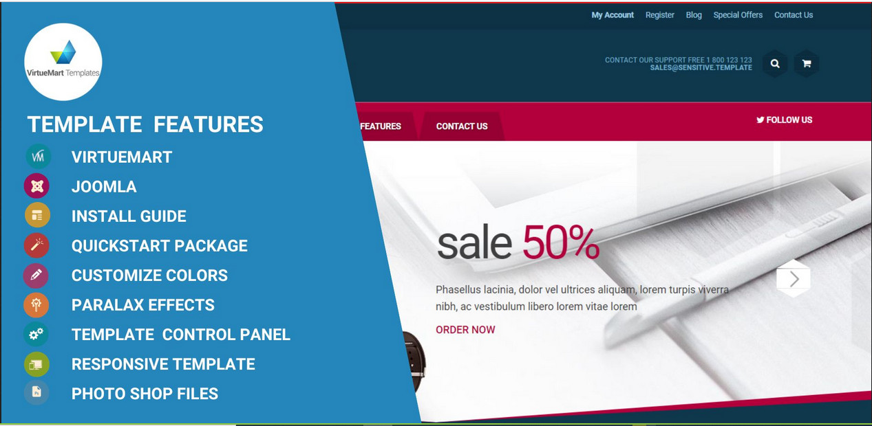 Elegant Store Virtuemart Template For Joomla