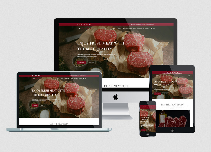 Enginetemplates Butcher - Responsive Meat Shop Joomla Template