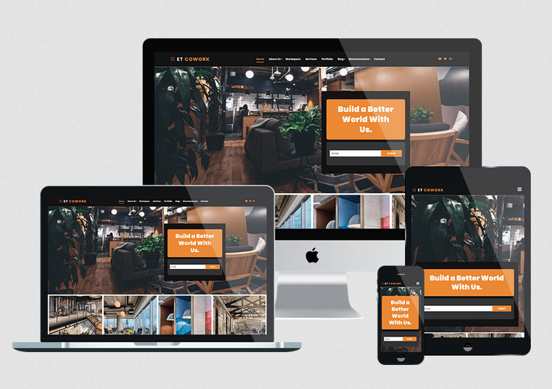 Enginetemplates Cowork - Powerful Coworking Space Website Template