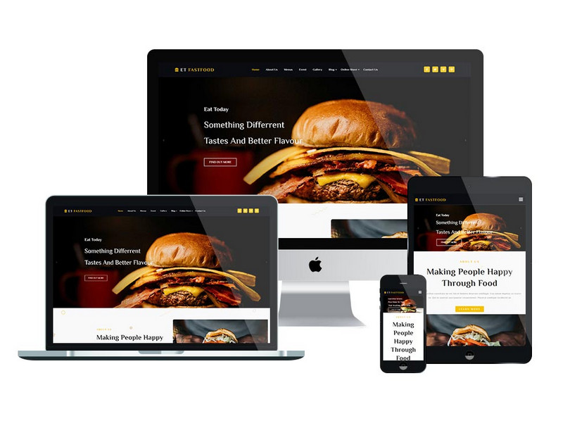 Enginetemplates Fast Food - Fantastic Design Joomla Restaurant Template