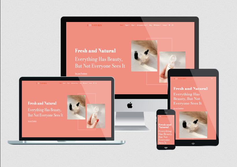 Enginetemplates Naturix - Body Caring Shop Joomla Template