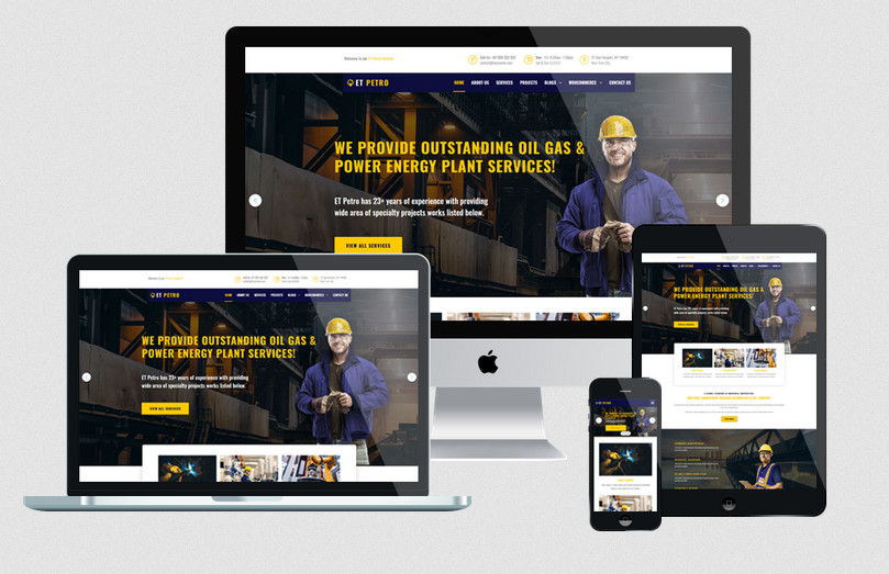 Enginetemplates Petro - Elegant Responsive Joomla Petroleum Website Template