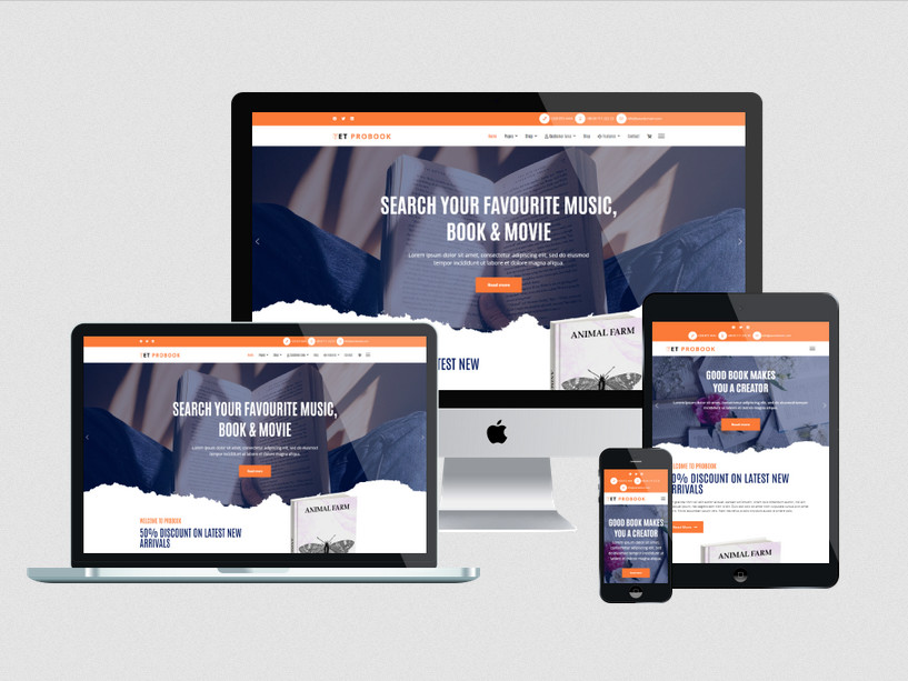 Enginetemplates Probook - User-friendly Book Shop Joomla Template