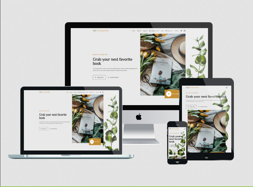 Enginetemplates Publisher - Responsive Book Shop Joomla Template