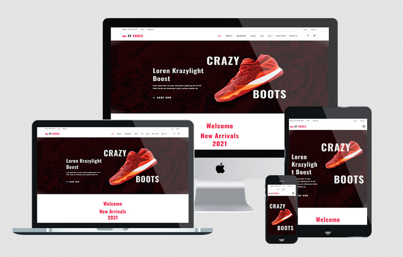 Enginetemplates Shoes - Responsive Shoes Joomla Template