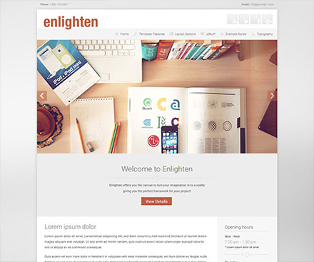 Enlighten - Joomla Template