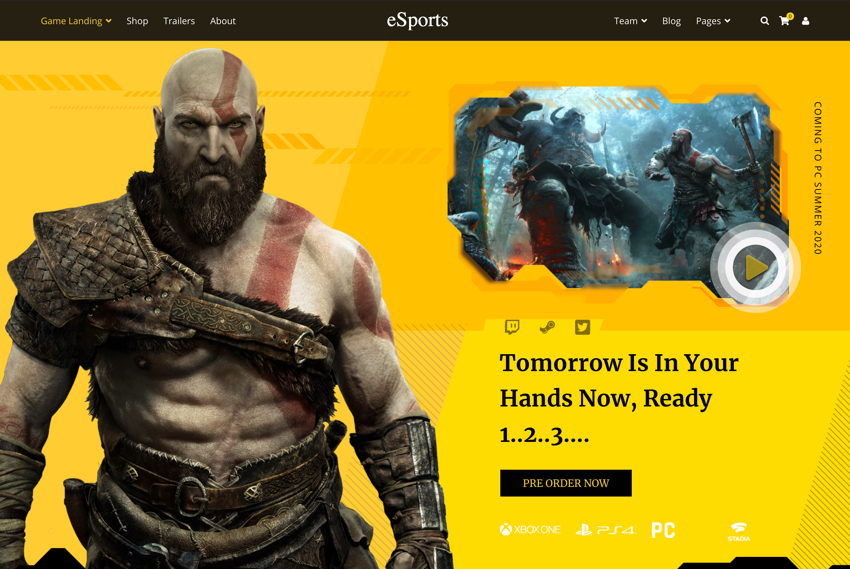 Esports - Joomla Template