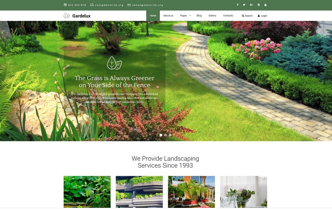 Gardelux - Landscape Studio Joomla Template