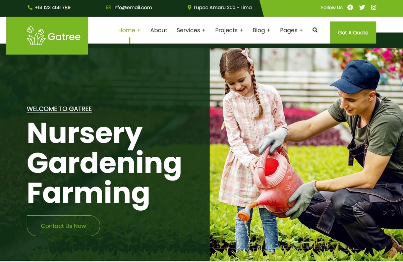 Gatree - Gardening And Landscaping Joomla Template
