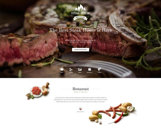 Gavickpro Steak House - Joomla Templates