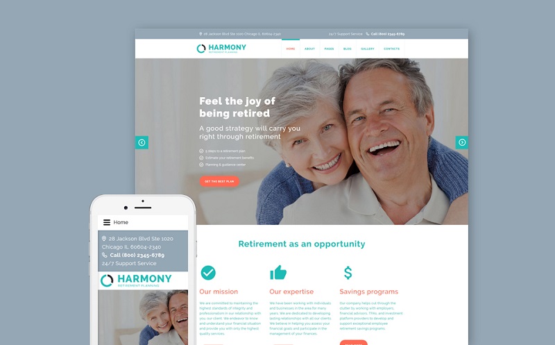Harmony - Retirement Planning Joomla Template - Joomla Templates