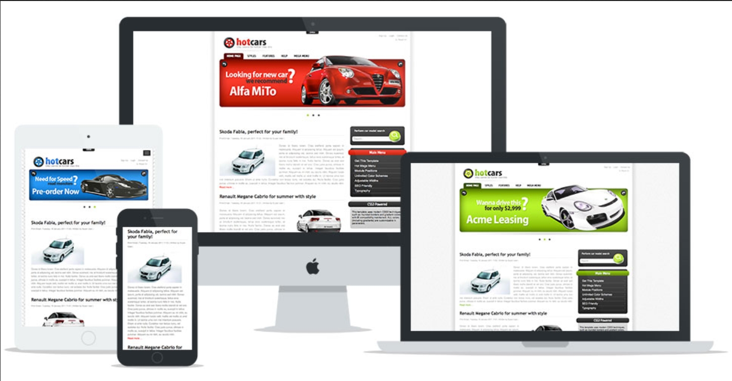 Hot Cars - Cars Joomla Template