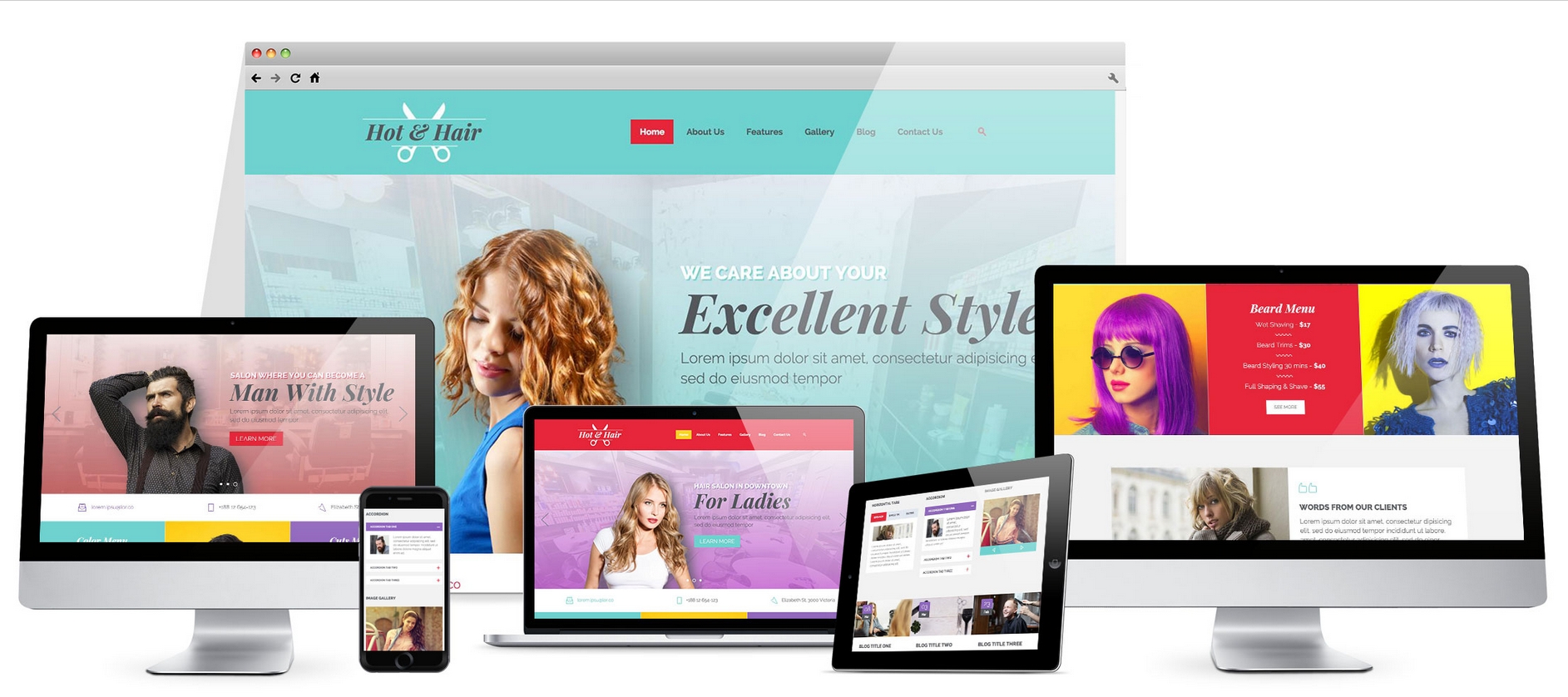 Hot Hair - Hair Salon Joomla Template