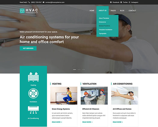 Hot Hvac-joomla Template