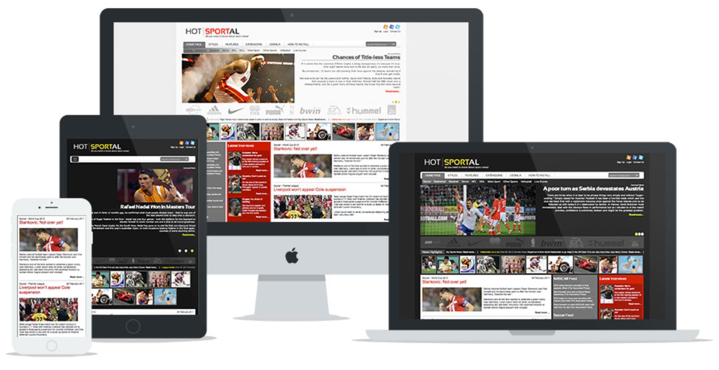 Hot Sportal - Sports Joomla Template