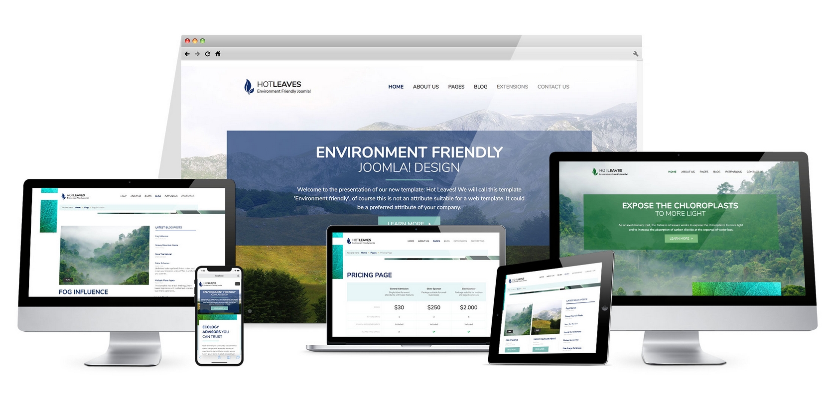 Hotthemes Leaves - Ecology Joomla Template
