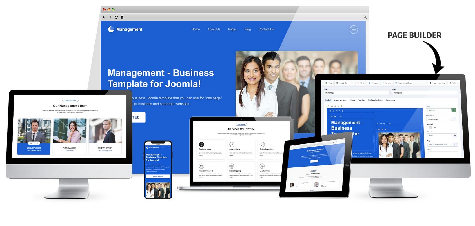 Hotthemes Management - One Page Business Template