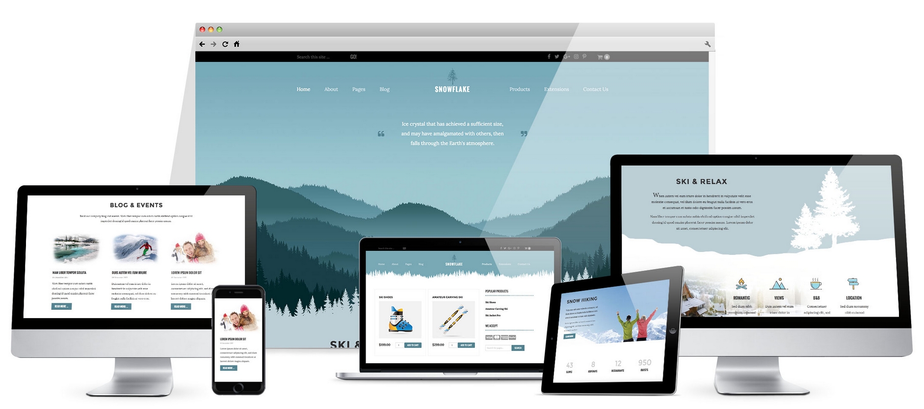 Hotthemes Snowflake - Joomla Ski Template