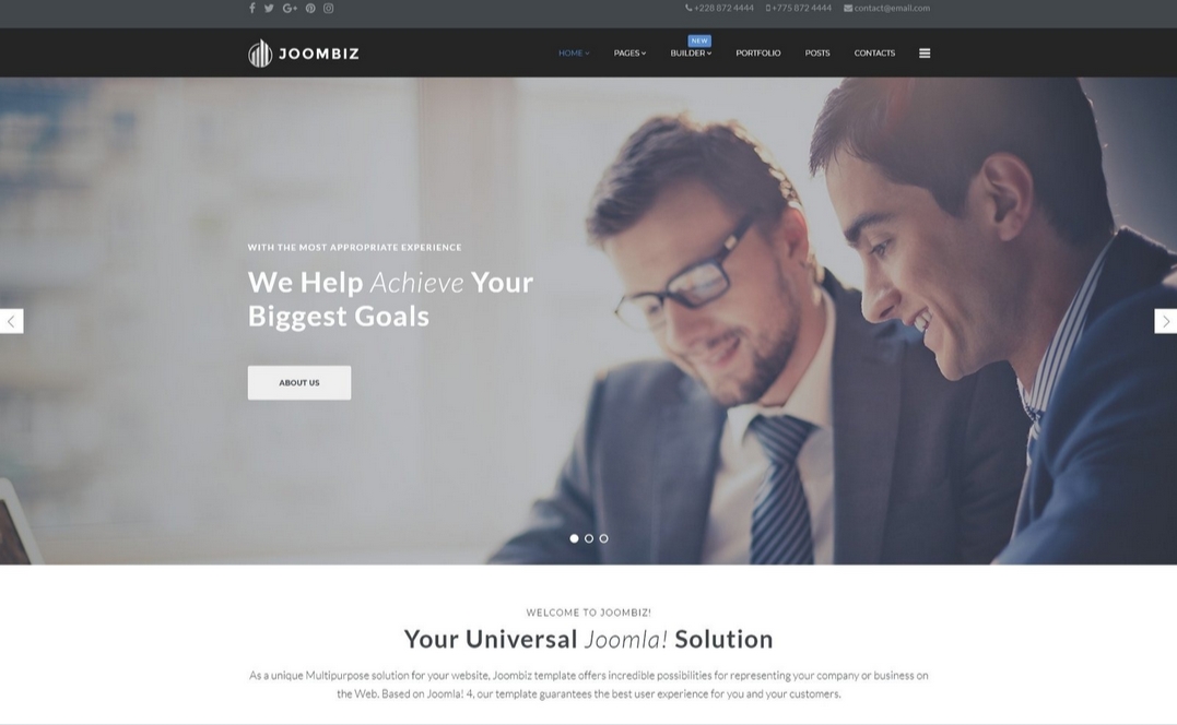 Joombiz - Elegant Business Company Joomla Template