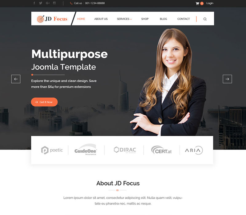Joomdev - Focus - Multipurpose Joomla Template