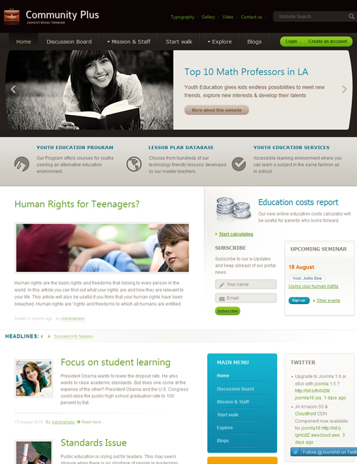Joomlart Community Plus - Joomla Template
