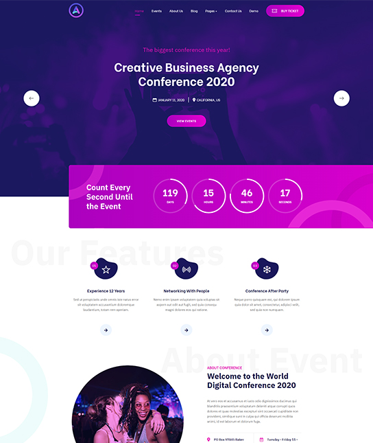 Joomlart Event Camp - Joomla 4 Template