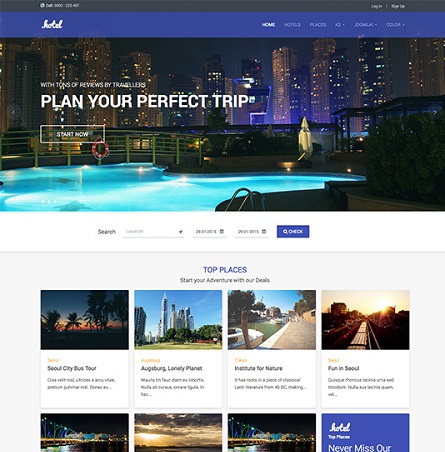Joomlart Hotel - Joomla Template