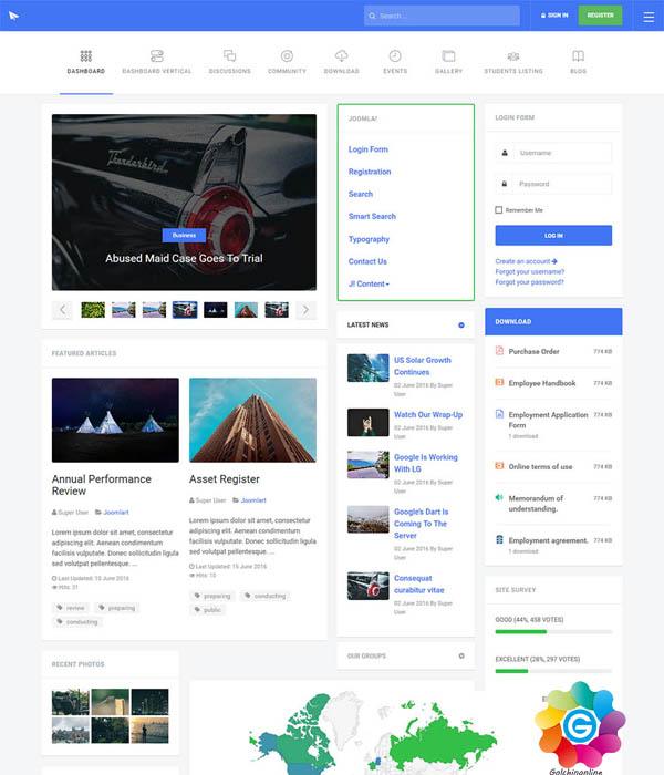 Joomlart Intranet - Joomla Template