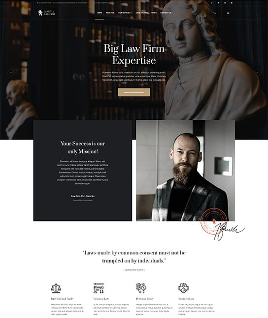 Joomlart Justitia Professional Joomla Template For Lawyer