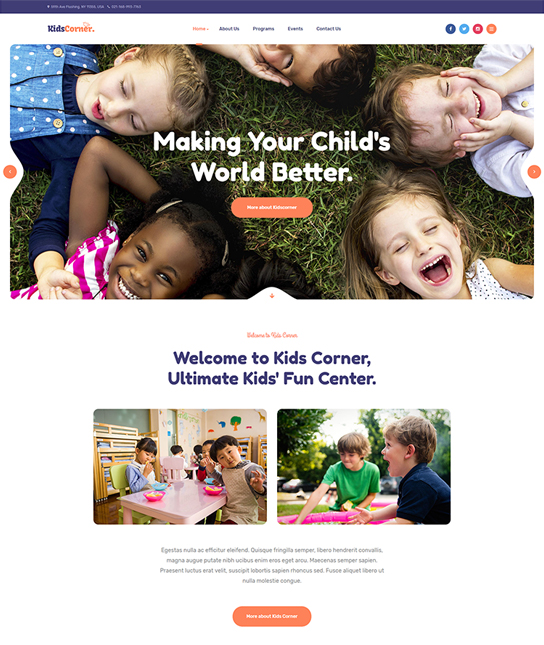 Joomlart Kids Corner - Joomla Template