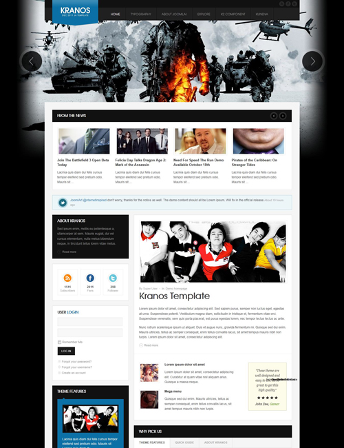Joomlart Kranos - Joomla Template