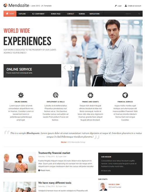 Joomlart Mendozite - Joomla Template