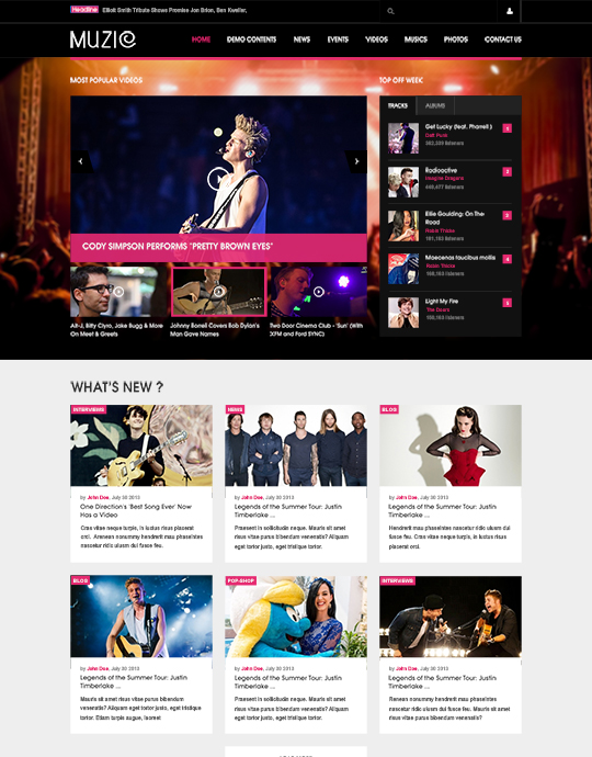 Joomlart Muzic - Responsive Joomla Template For Entertainment
