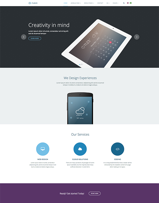 Joomlart Nuevo - Responsive Joomla Template For App And Services Websites