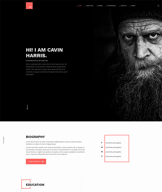 Joomlart Resume - Joomla Template