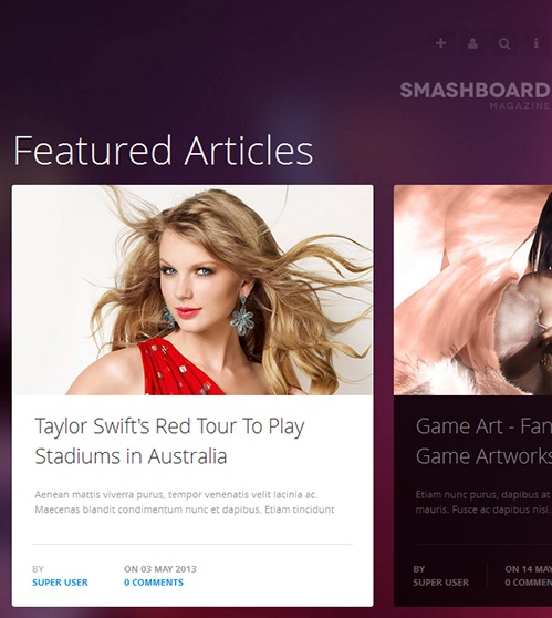 Joomlart Smashboard - Joomla Template
