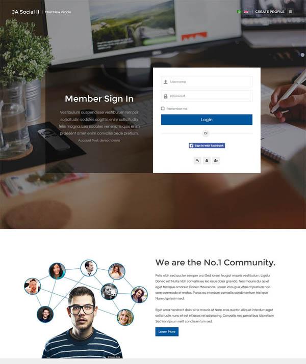 Joomlart Social Ii - Joomla Template
