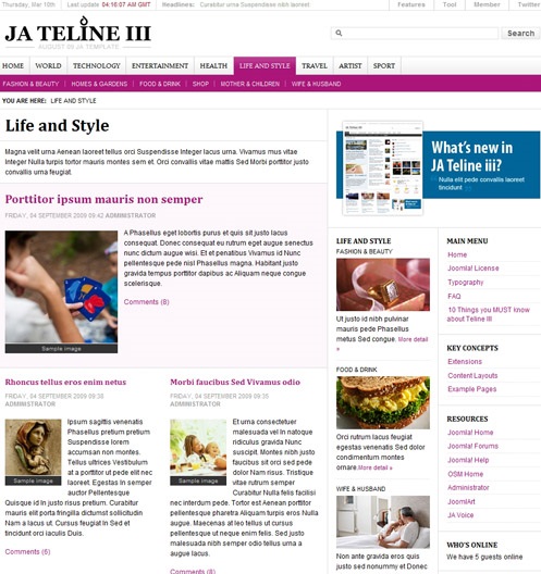 Joomlart Teline Iii - Joomla Template