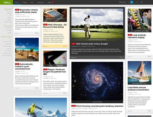 Joomlart Wall - Joomla Template