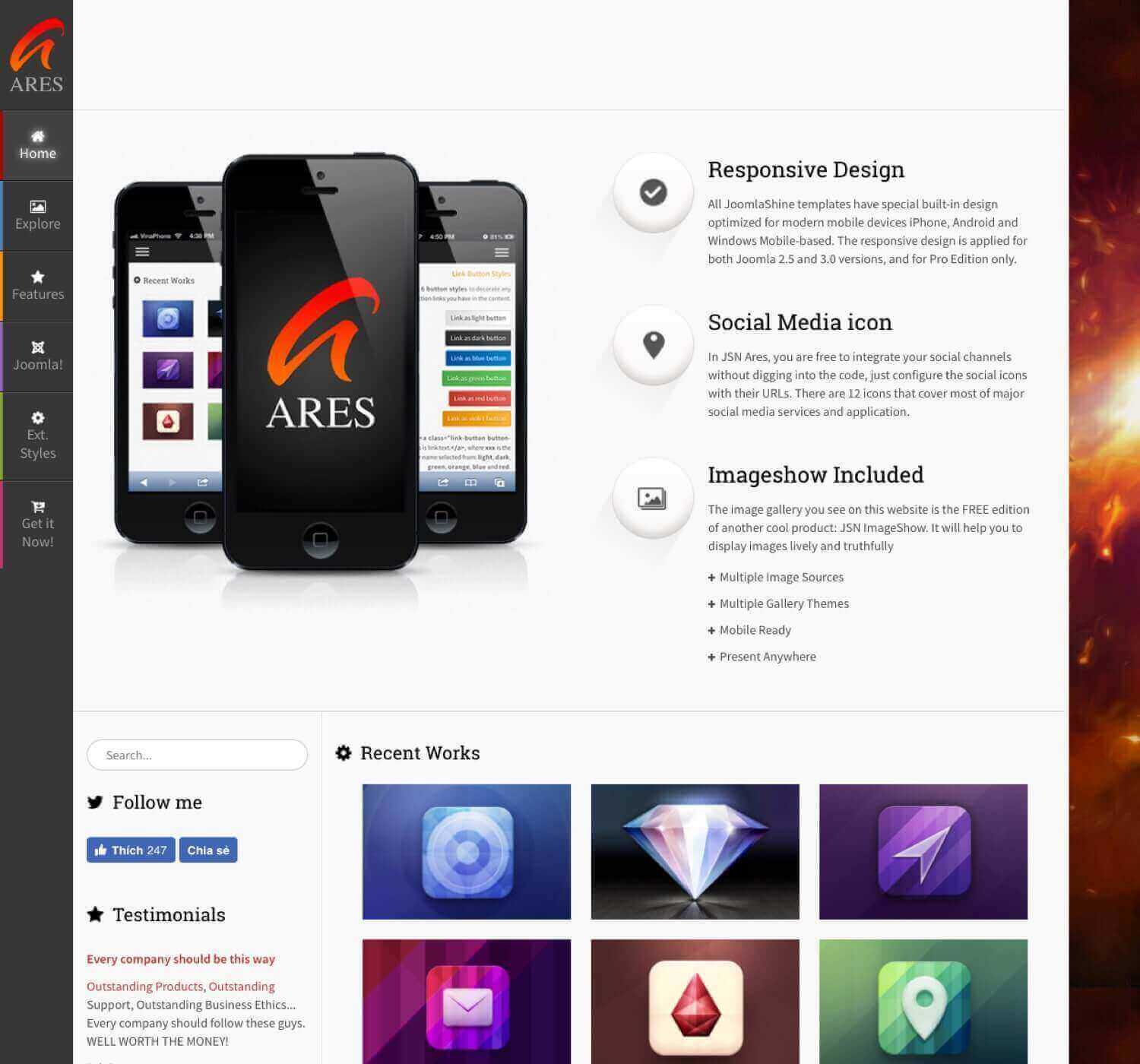 Joomlashine Ares 2 - Joomla Template