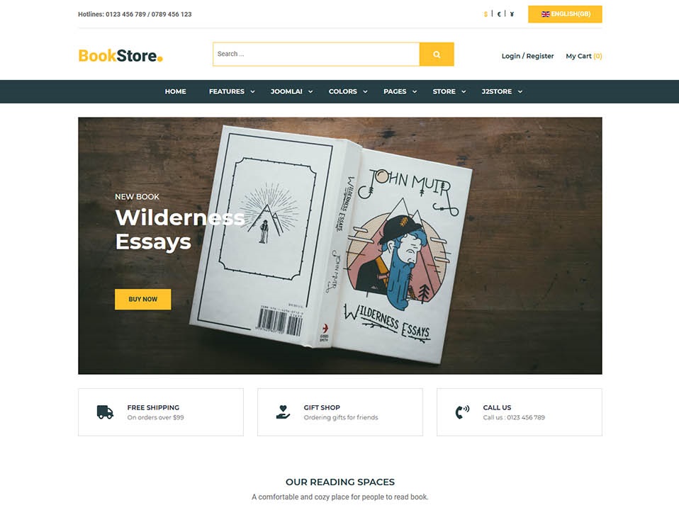 Joomlashine Bookstore - Joomla Template